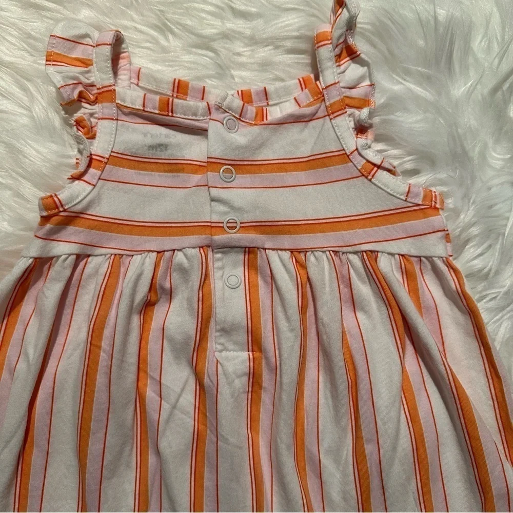 Carter’s Baby Girl 12M Striped Ruffle Dress‎ Bloomers 2 Piece Set